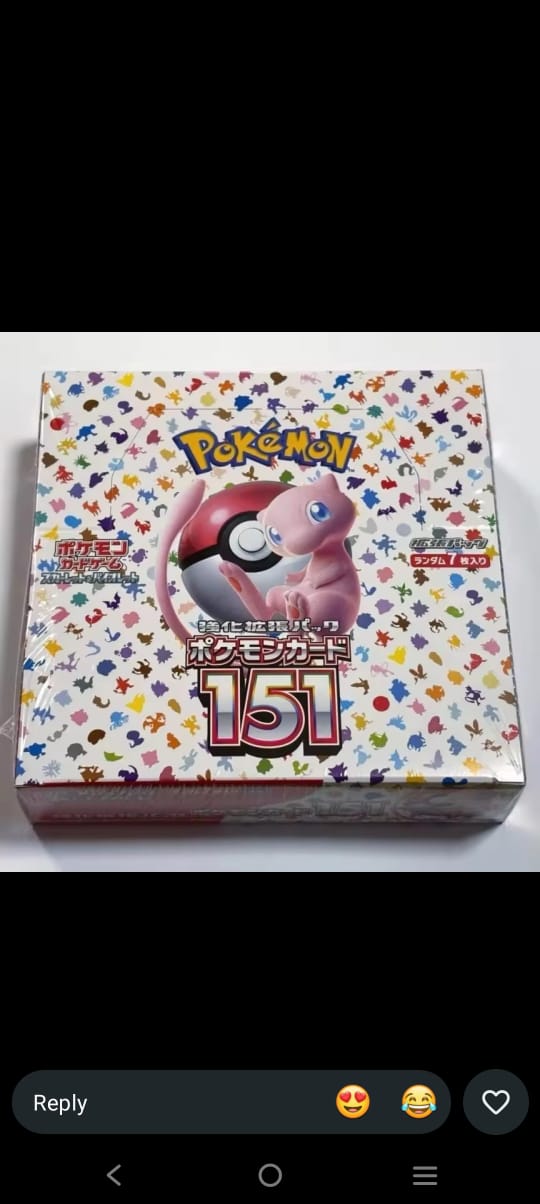 Pokemon Card 151 Booster Box - Mew Collection - Japanese Edition - 20 Packs - With Box - Single Piece